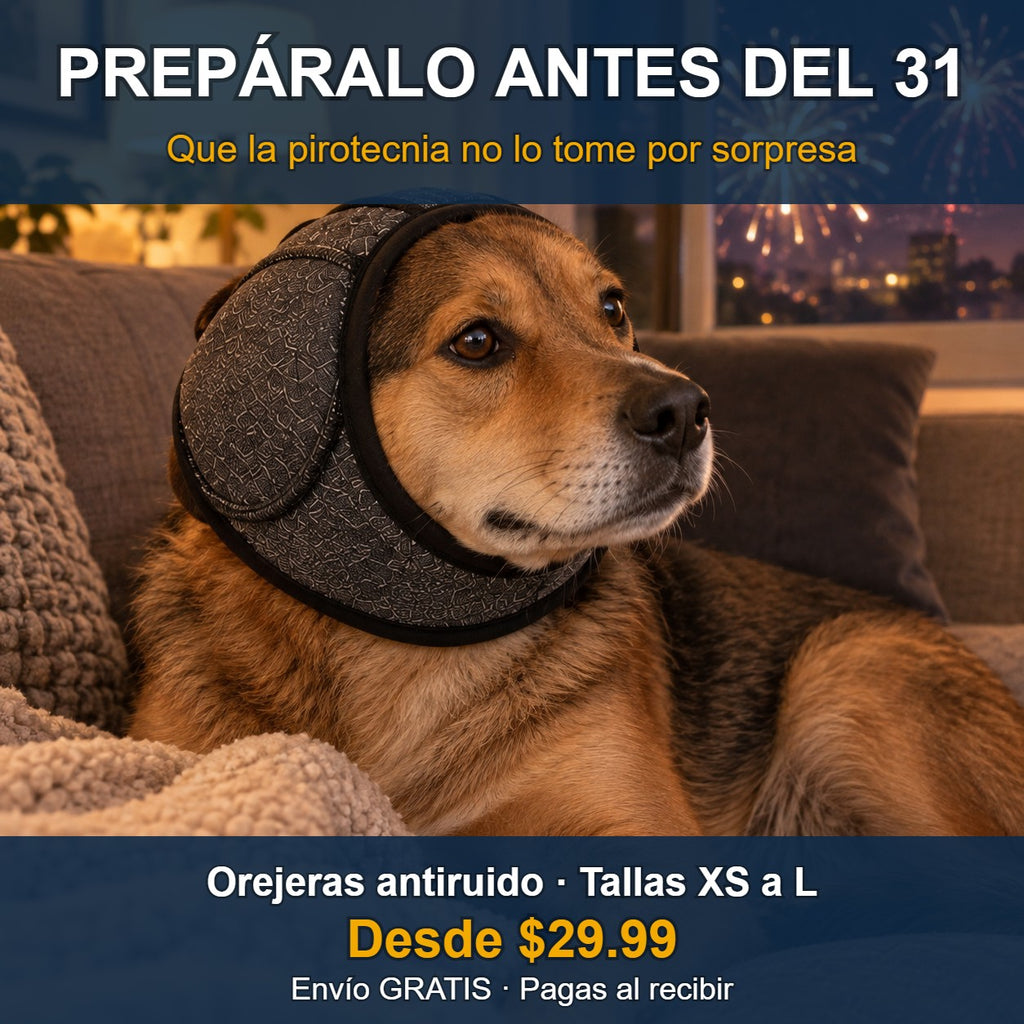 Orejeras Antiruido para Perros – Protección contra Pirotecnia y Ruidos Fuertes
